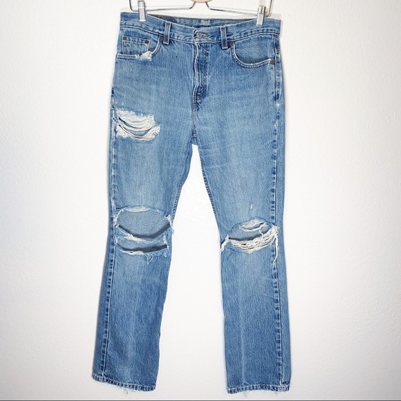 LEVI’S 505 Distressed Jeans Size 11 - Picture 1 of 4